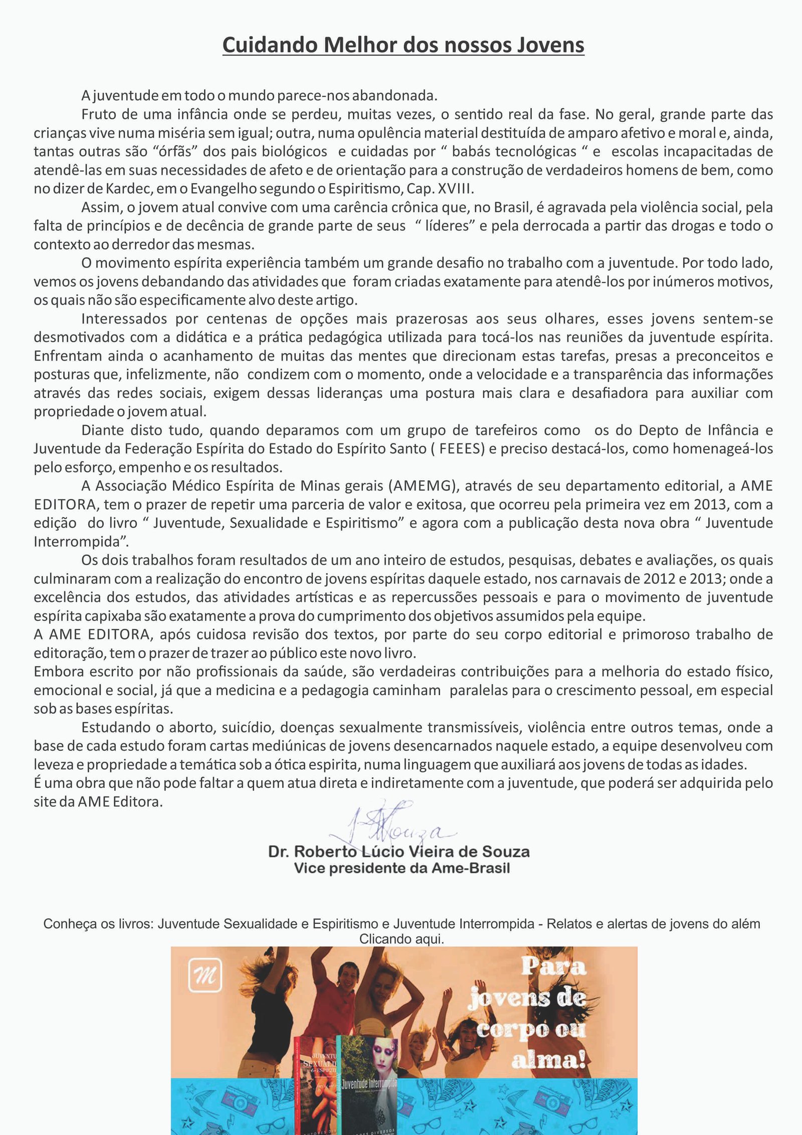 Texto de Roberto Lúcio Vieira de Souza Texto de Roberto Lúcio Vieira de Souza