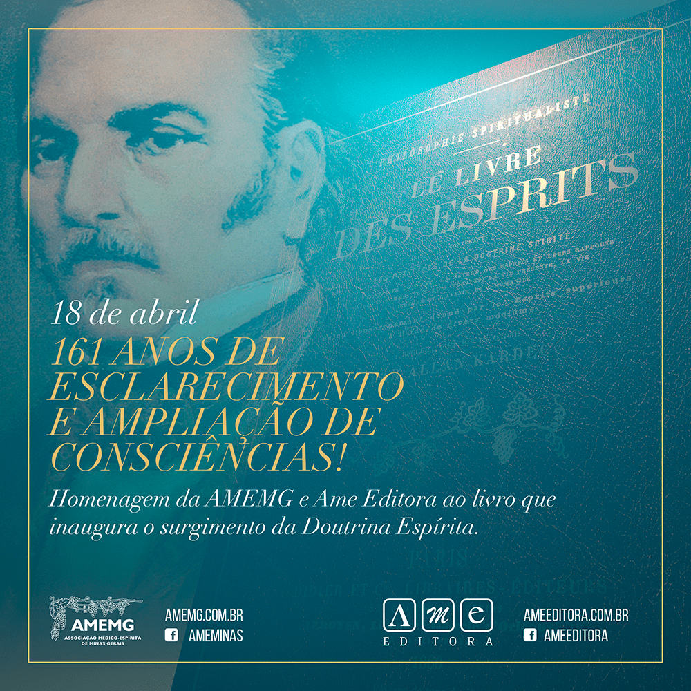 Homenagem da AMEMG e Ame Editora ao livro que inaugura o surgimento da Doutrina espírita. Homenagem da AMEMG e Ame Editora ao livro que inaugura o surgimento da Doutrina espírita.